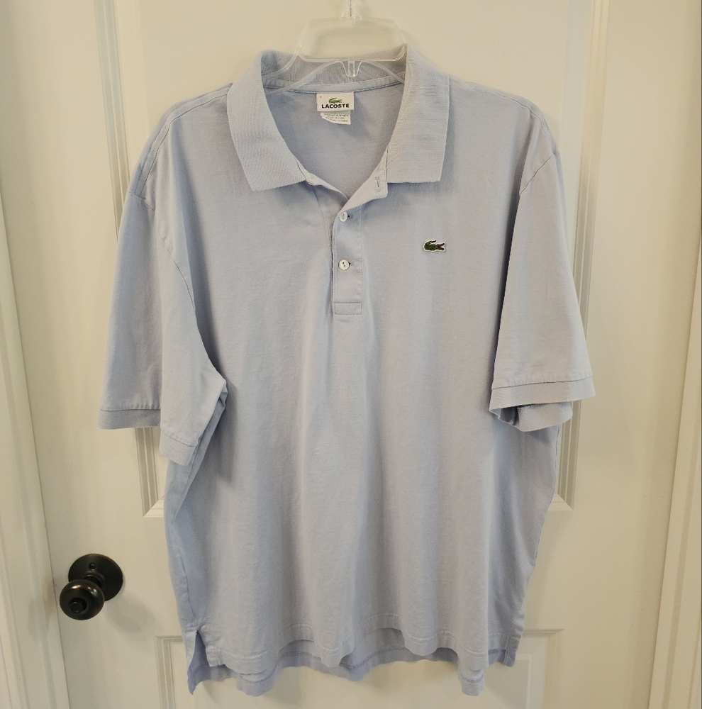 Lacoste Men's Light Blue Polo Shirt | Size 8 / XXL